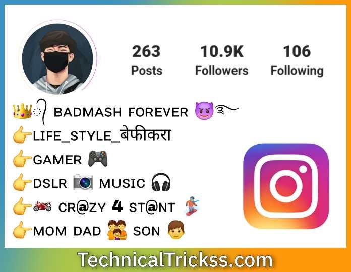 Instagram VIP Bio Stylish Font